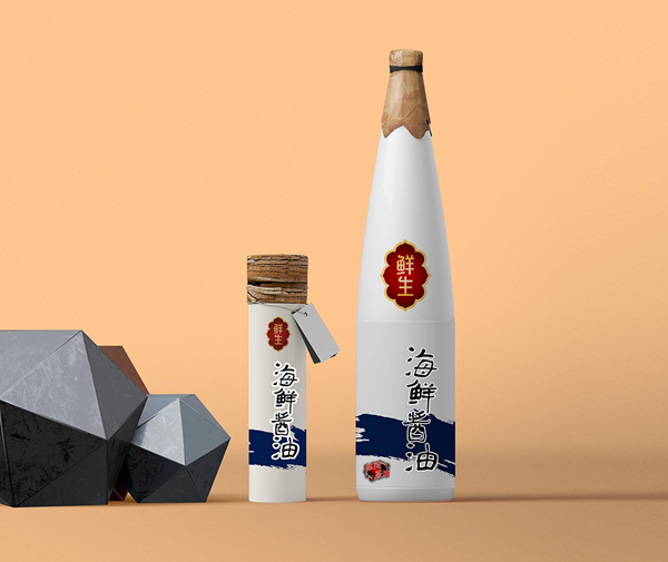 鮮生食品包裝，醬油調(diào)味料包裝設(shè)計(jì)